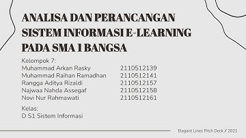 Presentasi Analisa dan Perancangan Sistem Informasi E-Learning pada SMA 1 Bangsa