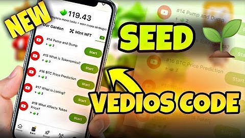 Seed All New YouTube Video Code | Seed Vedio Keywords | Seed 🌱 Mining New Update 😱