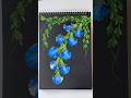 GORGEOUS BLUE hanging flowers acrylic 🎨🖌️#shorts #viral #blue #acrylic #wow #yt #trending
