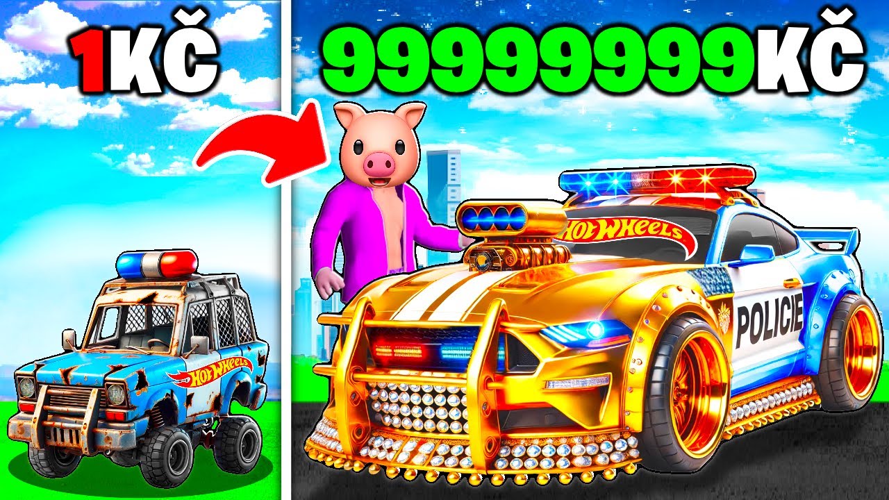 1 Kč na 1,000,000 Kč Hot Wheels POLICEJNÍ AUTO v GTA 5!