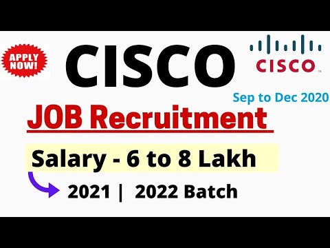 Cisco Off Campus Recruitment For 2021 | 2022 Batch - Salary 6 to 8 LPA | Consulting Engineer Role