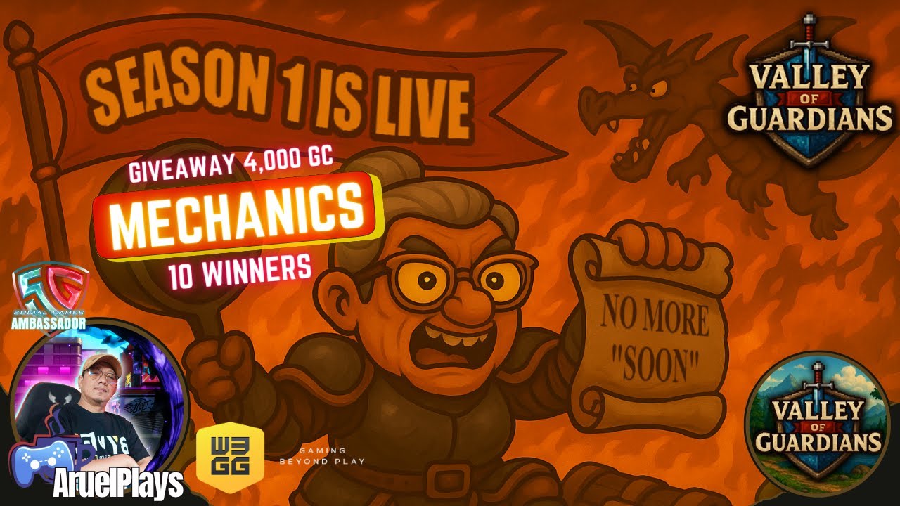 Valley of Guardians Season 1 Gameplay Mechanics Giveaway Event for 10 Winners