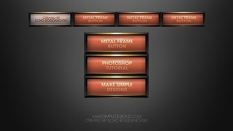 Metallic frame buton photoshop tutorial