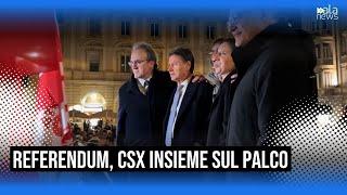 Referendum, abbraccio leader centrosinistra al grido \