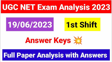 UGC NET 19 June 1st Shift Exam Analysis 2023 | 19 June UGC NET 2023 paper analysis | UGC NET MENTOR