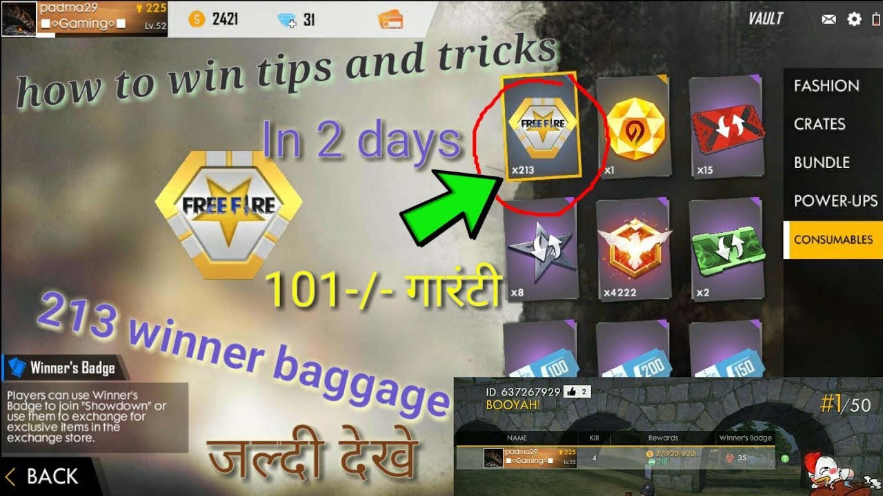 Free Fire Winner Badge Hack Update Freefirebattlegrounds