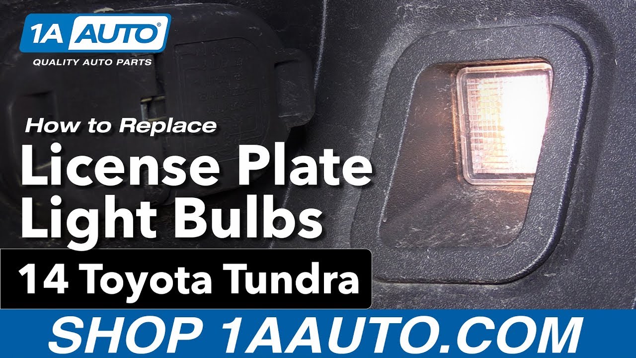 toyota tundra license plate light