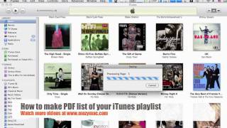 How to list you iTunes music library in PDF file. screenshot 5