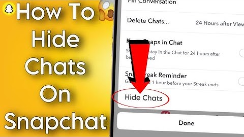 How To Hide Chat In Snapchat Without Deleting!
