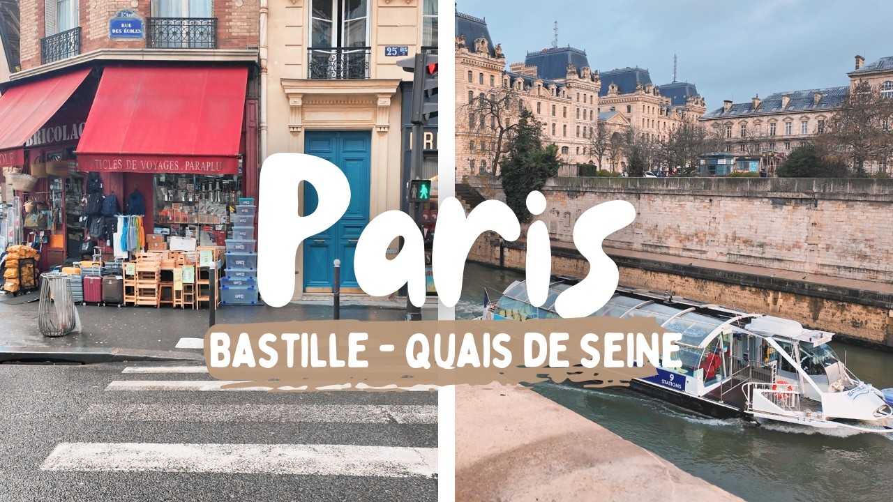 Walk with a local I Bastille, Quais de Seine, Panthéon 🤎 POV - 4K real sounds