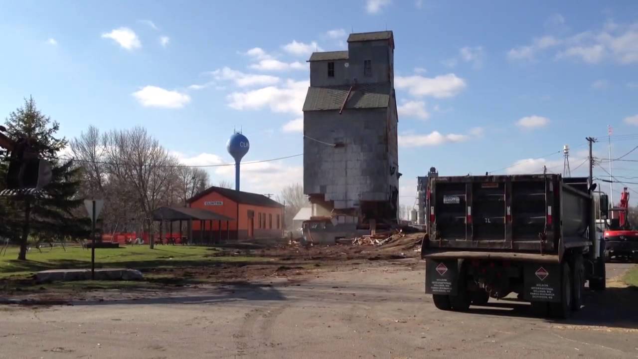 PV Grain Elevator Demolition Clinton, MN YouTube