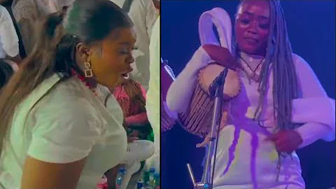 Bimbo Thomas & Faithia Balogun Watch As This Talented Female drummer  Shows Off Her Skills At The K1