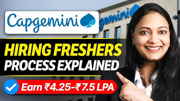 Capgemini HIRING [ON/OFF Campus] Process for FRESHERS | Full Details
