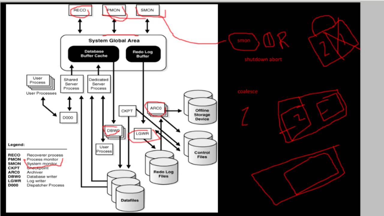 قواعد البيانات 6 (Background ProcessPMON,SMON (Oracle DBA 11g Tutorial