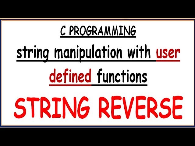 User Defined Function Using C String Class Count Array Of Strings In C