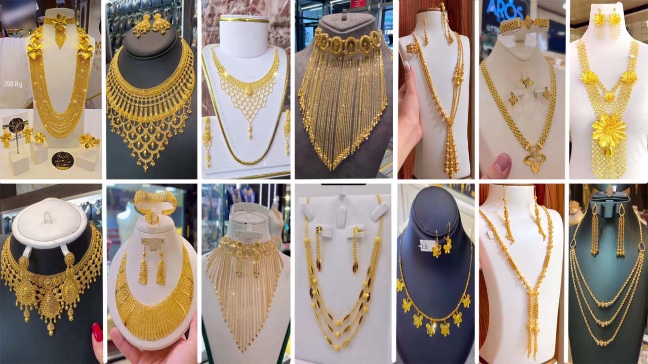 Bridal Gold Necklace Set Design With Price l Gold Chokkar Necklace Design 2025   @IsraGoldCollction