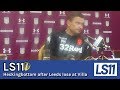 Ls11  leeds united manager paul heckingbottom speaks to the media after villa defeat