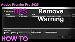 How To Fix Missing Media for These Clips Warning in Adobe Premier 2025