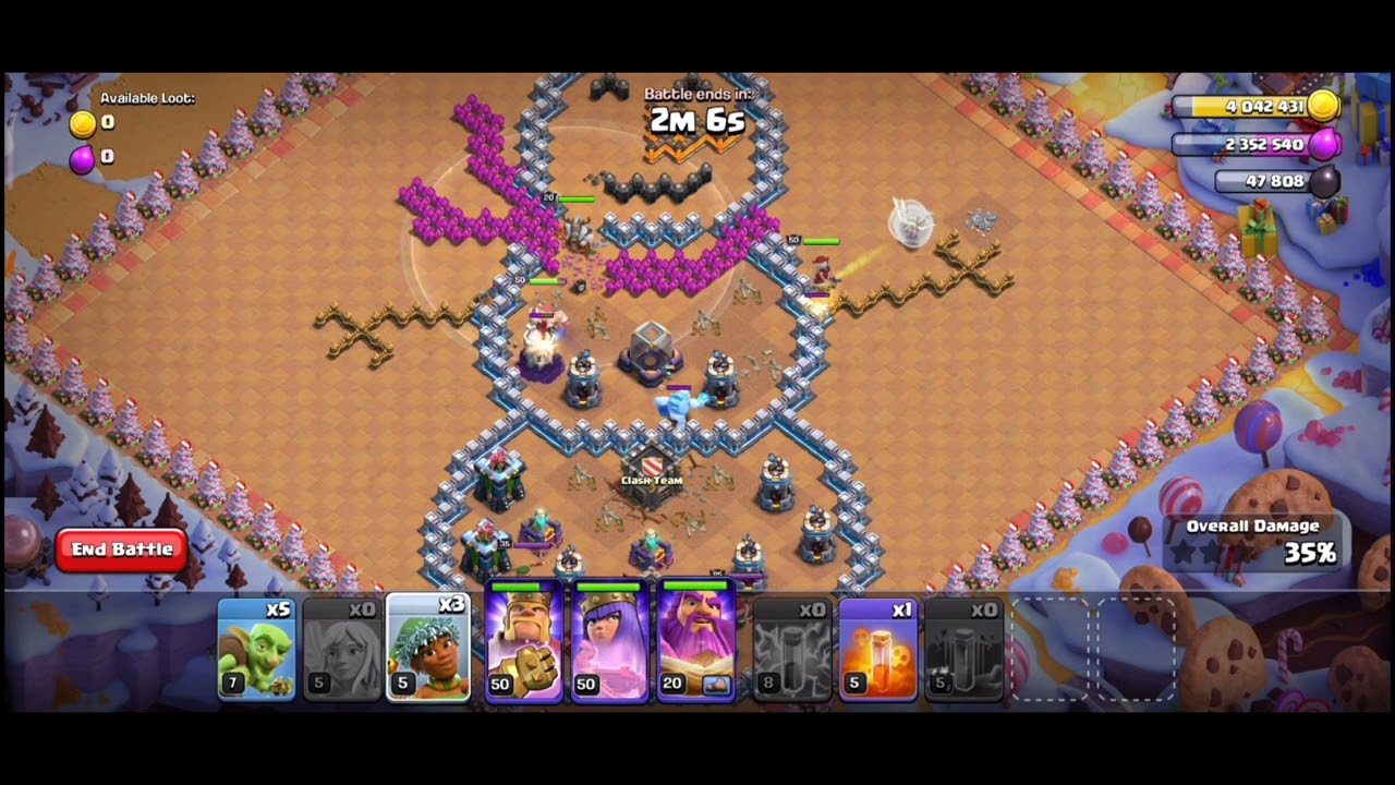 Easy way to finish the jolly clashmas 🎅🎅🎅(4 base) 