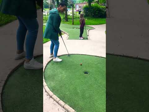 Playing mini golf⛳️ #shortsvideo #shorts #france #minigolf #france2024