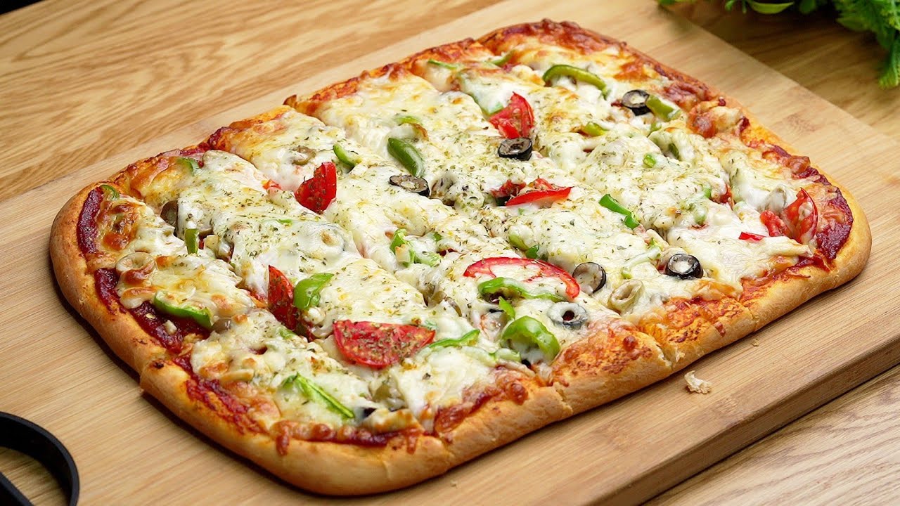 ⁣بيتزا شاورما دجاج و بيتزا خضار  🥨بطريقة سهلة وناجحة كل مرة🥨