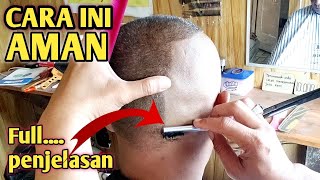 CARA CUKUR BOTAK LICIN yang aman pakai razor