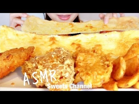 ASMR咀嚼音☆KFCザクザク辛口ハニーチキンとパリパリフランスパンを食べるCrisp chicken Eating Sounds ザクザク骨なしケンタッキー&クリスピー【スイーツちゃんねるあんみつ】