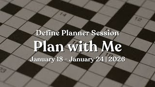 Crossword Puzzle Themed Weekly Planner Spread | Plan With Me | Define Planner Setup