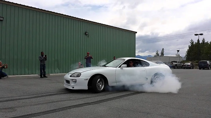 Toyota supra epic burnout!