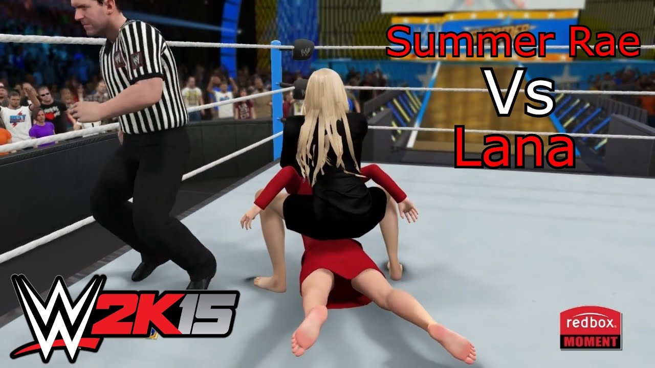 Summer Rae Vs Lana Sexy WWE2K15 barefoot Gameplay Match YouTube