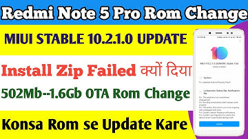 Redmi Note 5 Pro 10.2.1.0 Update 502mb & 1.6gb two Ota Rom Released | Install Zip failed Problem