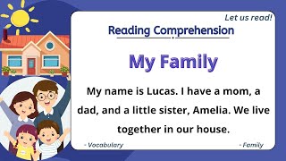 GRADE 13 Reading Comprehension Practice I My Family I  Let Us Read! I with Teacher Jake