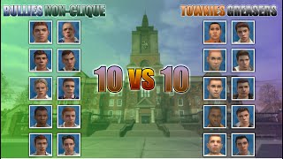 BULLY SE : Bullies & Non-Clique (With Jimmy NPC) vs Townies & Greasers Full HD