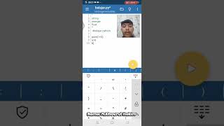 Python dasar #1 menggunakan aplikasi Pydroid 3