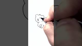 Easy drawing | A Mother Bear and a Baby Bear |Tutorial shorts