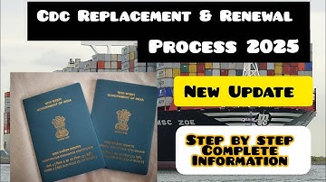 How to Apply Online CDC REPLACEMENT & Renewal full Details #cdc #dgshipping #views1m #merchantnavy 