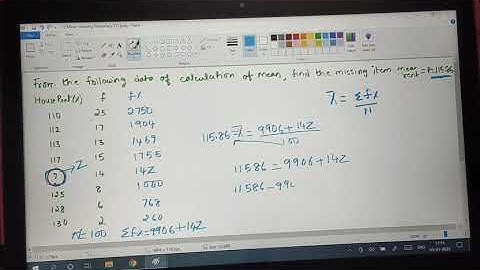 Mean - Missing frequency - Discrete series- Measures of central tendency
