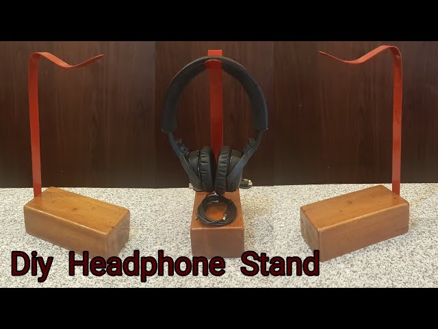 Wooden Headphone Stand, made from scrap wood : r/pcmasterrace