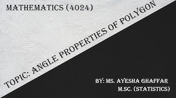 Angle Properties of Polygon (Past Paper Question from June 2014/ Paper 12/ Question 18)