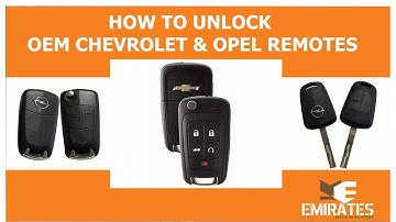 How to unlock Chevrolet & Opel OEM Remotes via MK3