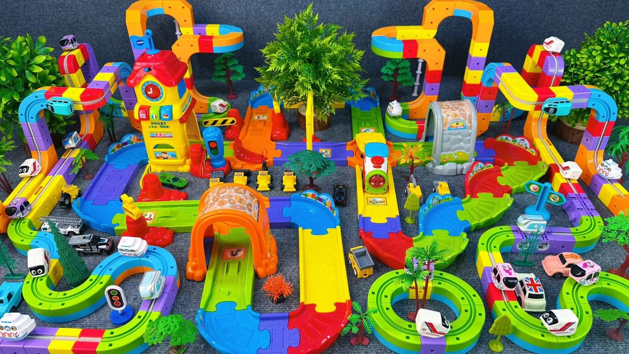 10 minute ASMR Toy Unboxing Video: Magical Magnetic Track Building Blocks Toy Train | Toy Review