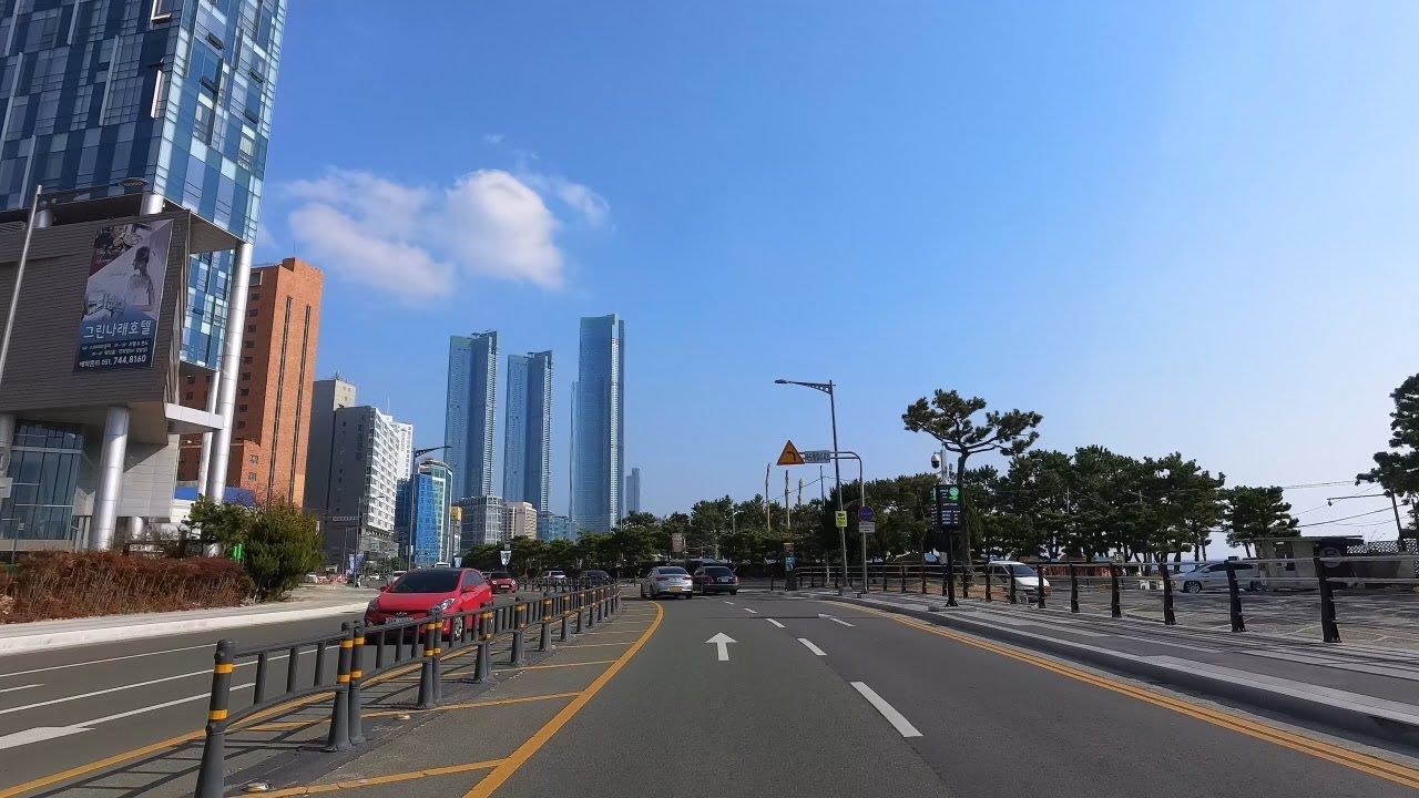 [south korea drive 4k] 해운대에서 달맞이고개 넘어 송정, 기장까지 맑은날 해안도로 드라이브 (Driving Busan Korea)