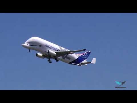 Wing wave Airbus BelugaXL maiden flight