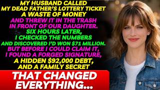 My Husband Threw My Dad’s Lottery Ticket Away—Then I Won $71 Million And Discovered His Secret