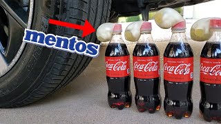 Car Driving Over Coca Cola & Mentos in Balloons | Crushing Crunchy & Soft Things by Car ASMR