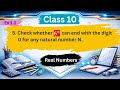 Class 10 Maths Ex 1.1 Q-5 | NCERT Solutions | Can 6ⁿ End With 0? | Real Numbers