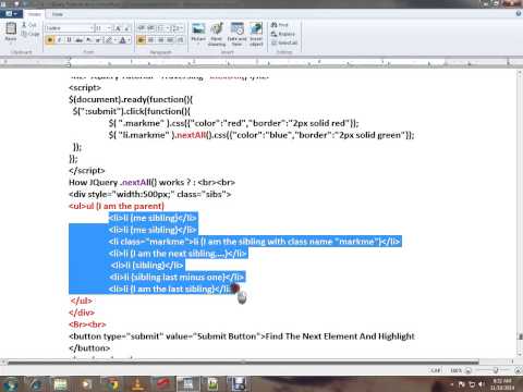 NEXTALL METHOD IN JQUERY DEMO