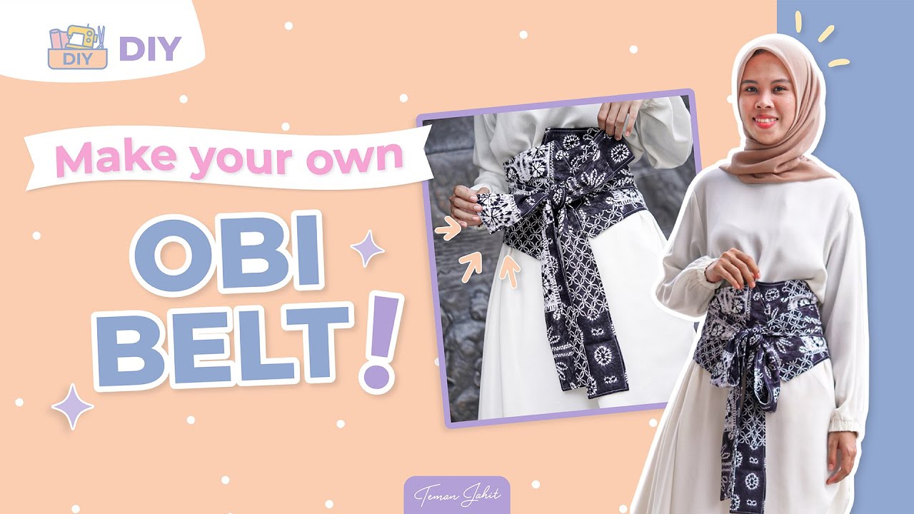 DIY | Obi Belt / Tali Pinggang Kekinian (FREE POLA💖)