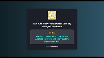 Module-4 : Palo Alto Networks Network Security Analyst Certification Training