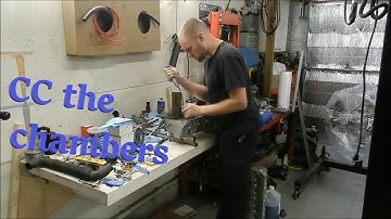 05 c6 corvette LS2 engine build pt9 CC heads, find CR ratio